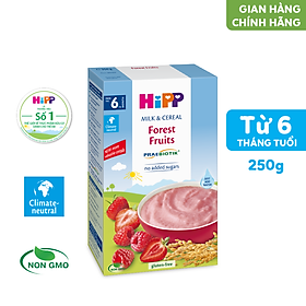 Bột ăn dặm dinh dưỡng Sữa, Hoa quả rừng HiPP Organic 250g