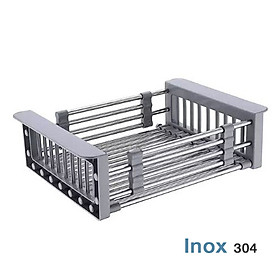 Khay Đựng Inox Gác bồn rửa chén đựng rau củ quả