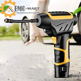 Mua Máy bơm hơi cầm tay pin sạc cao cấp AIR PUMP Tích hơp đèn LED