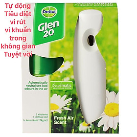 Hình ảnh Combo Máy diệt khuẩn tự động + Bình xịt Dettol Glen 20 Freshmatic Refill Fresh Air Scent của Úc- Massel Official