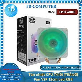 Mua Tản nhiệt CPU T410i  TRẮNG  Fan VSP 12cm Led RGB Dùng Cho Tất Cả Socket - Hàng chính hãng Tech Vision phân phối