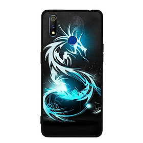 Ốp lưng cứng cho Realme 3 Pro - 0245 DRAGON01 - In hình Rồng - Viền TPU dẻo - Hàng Chính Hãng