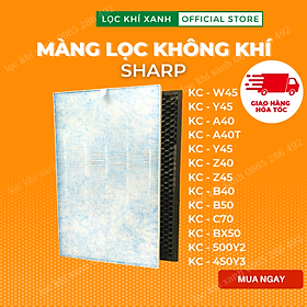 Mua Màng lọc Sharp KC 40-45 W45  Y45  A40  Z40  Z45  B40  B50  C70  500Y2  450Y3. Màng lọc không khí  hepa  carbon giá rẻ. Hàng nhập khẩu