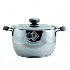 Nồi Inox 430 Bếp Từ 3 Đáy Quai Silicon Chống Nóng Nắp Inox Fivestar (20cm)