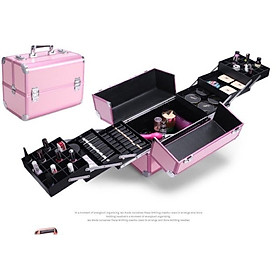 Cốp đựng đồ trang điểm size to 3 tầng, cốp đựng đồ nail, phun xăm 3 tầng size to vừa máy hơ và dụng cụ nail- beeshi shop
