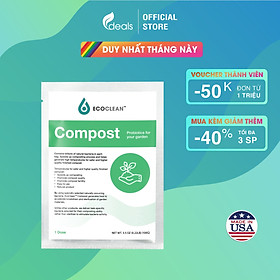 Ecoclean compost - men vi sinh ủ phân hữu cơ nhập khẩu mỹ - gói 100g