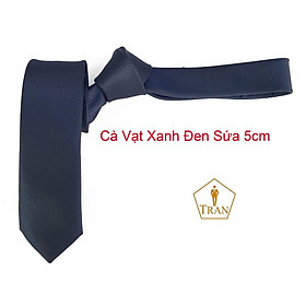 Cà Vạt, Caravat Xanh, Xanh Đen Nam Cao Cấp 5, 8cm Tự Thắt, Thắt Sẵn.