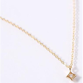 Dây chuyền bạc hình thoi đính một viên đá sáng lấp lánh Gix Jewel DC08
