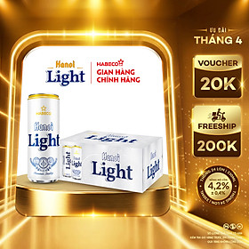 Bia Hanoi Light - Thùng 24 lon 330ml