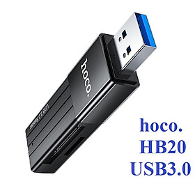 Mua Đầu đọc thẻ nhớ SD / TF chuẩn 3.0 cho laptop  hoco HB20 - Hàng chính hãng