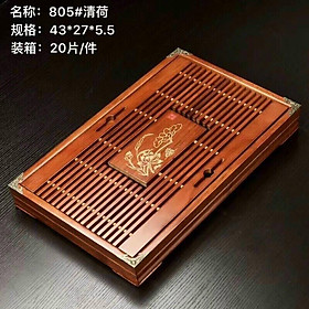 Mua Khay Gỗ Đựng Ấm Chén 2 Size Khác Nhau Có Nẹp Đồng 4 Góc Cực Chắc Chắn