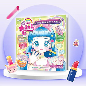 Sách Tiệm làm nail - Công chúa kẹo ngọt (400+ stickers dễ thương) - Sách bóc dán sticker cho bé gái - Megabook