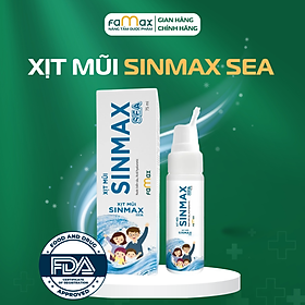 Combo Xịt Mũi Sinmax Sea 75ml - Phục Hồi Niêm Mạc, Ngừa Sổ & Ngạt Mũi