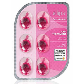 Hộp 12 Vỉ Serum Vitamin Dưỡng Tóc Phục Hồi Hư Tổn Ellips Hair Treatment (6 Viên / Vỉ)