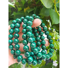 Vòng Tay Phong Thủy Đá Lông Công hay gọi là đá Malachite tự nhiên bóng đẹp  Size vòng 9mm nữ mệnh Mộc mệnh Hỏa  Vòng Xanh Đá Lông Công Vân tự nhiên đẹp đeo tốt sức khỏe, đẹp, may mắn trong công việc ạ