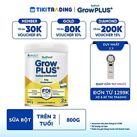 Sữa bột Nutifood GrowPLUS+ Sữa Non Immunel trên 2 tuổi Lon 800g