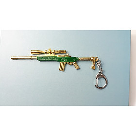 Móc Khóa Game Pubg - Mẫu Mini 14 - Màu Xanh Lá Vàng