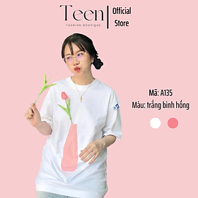 Áo phông cổ tròn nữ TEEN Fashion 100% cotton (tặng kè