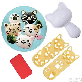 Mua DIY Rice Ball Mold Set Sushi Maker Cat Shaped Food Ball Mold Sushi Making Tray Kitchen Tools ELEN