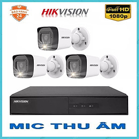 Mua Trọn bộ camera Hikvision có mic thu âm  bộ camera có âm thanh - Hàng chính hãng