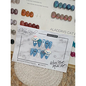 Nail Box thiết kế thủ công ChangNails - Sơn Blue cùng charm Dog cute