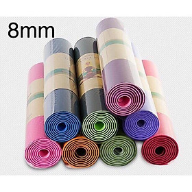 Thảm Yoga TPE 8 li 2 lớp cao cấp tặng kèm túi đựng