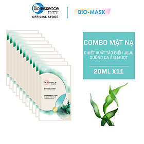 Combo 11 Mặt nạ tảo biển dưỡng da ẩm mượt Bio Jeju Marine Algae Bio-essence (11 miếng x 20ml)