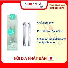 Set 2 nhíp inox đủ size kai - nội địa nhật bản