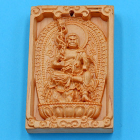 Mặt Phật gỗ ngọc am Bất động minh vương MGPBM1 - Phật bản mệnh người tuổi Dậu