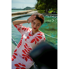 Đầm Suông Linen Thêu Phúc DRE233 thời trang thiết kế Hity