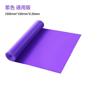 Yoga pilates kéo dài ban nhạc tập thể dục tập thể dục tập thể dục đàn hồi tập thể dục cao su 150cm phòng tập thể dục cao su tự nhiên Color: Purple Size: 1500mmX150mmX0.35mm