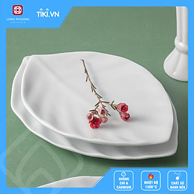 Mua Đĩa lá xoắn bằng sứ trắng Long Phương (hàng thường)