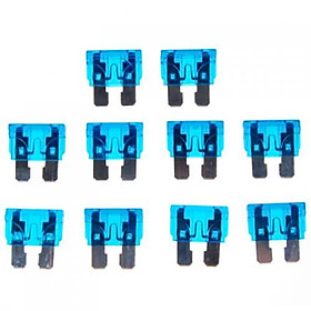 10pcs 15A 32V Blue Standard Blade Fuses for Car Truck SUV Motorcycle