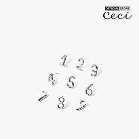 CECI - Set 9 khuyên tai hình chữ số cá tính CC1-05000057