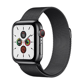 Đồng Hồ Thông Minh Apple Watch Series 5 LTE GPS + Cellular Stainless Steel Case With Milanese Loop (Viền Thép & Dây Thép) - Hàng Chính Hãng VN/A