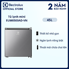 Mua Tủ lạnh mini bar Electrolux  45 lít - EUM0500AD-VN - Ngăn lạnh riêng biệt  tiết kiệm điện   nhãn năng lượng 5 sao - Bảo hành 2 năm toàn quốc  Hàng chính hãng 