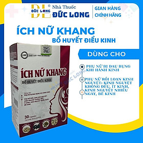 Hình ảnh Ích Nữ Khang - Bổ huyết, điều hoà kinh nguyệt – Lọ 30 viên