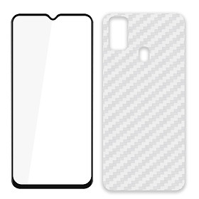Mua Combo Cường lực Màn Hình + Miêng Dán Mặt Lưng Cacbon Dành Cho Samsung Galaxy M30s- Handtown- Hàng Chính Hãng