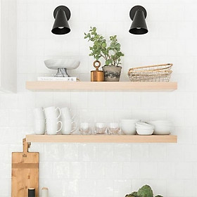 Mua Kệ bắt vít âm tường gỗ thông tự nhiên thanh ngang 50x15cm/ Kệ gỗ treo tường decor trang trí nhà cửa