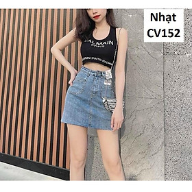 Chân Váy Ngắn Jean Co Giãn Có Lót Quần CV152