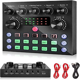 【COD】 V8s Live Sound  Card  Set For Mixer Streaming Bluetooth-compatible Sound Effects Mixer Board Music Recording Broadcast Tool