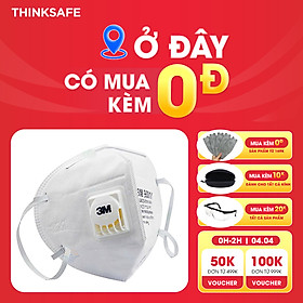 KHẨU TRANG Y TẾ 3M 9001V CÓ VAN, LỌC BỤI MỊN PM2.5