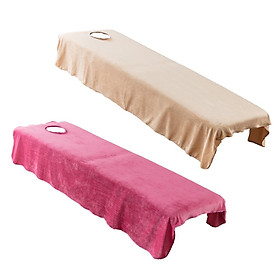 2pcs Crystal Velvet Spa Massage Table Sheets Beauty Salon Facial Bed Covers
