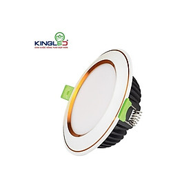 Đèn Âm Trần Diamond 10W Mặt Cong, Viền Màu KINGLED