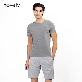 Áo thun nam cổ tròn màu xám NOVELTY 181211N