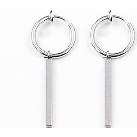 Bông Tai Nam Loại Kẹp Không Cần Bấm Lỗ Tai Chất Liệu Titan Không Đen Không Dị Ứng TT 1371 - 1 cặp