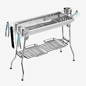 Mua Bếp nướng BBQ ngoài trời  bếp nướng than hoa inox cao cấp - Hàng chính hãng