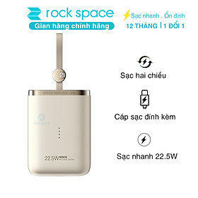 Mua Pin dự phòng mini tích hợp dây sạc Rockspace Powersack 10000mAh sạc nhanh 22.5w hàng chính hãng có bảo hành