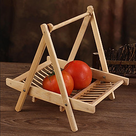 Bamboo Fruit Basket Multifunctional Snacks Rack for Kitchen Guest Room Sushi