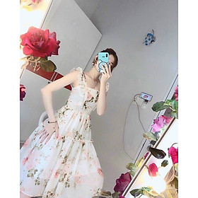 Đầm voan hoa tay bèo
